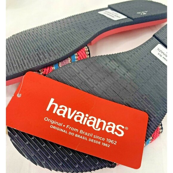 Havaianas Women Slipper Sandal Pink Porcelain St.Tropez Fita Size 9 10 New - Picture 4 of 5